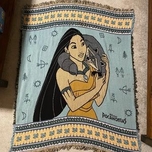 1990s Pocahontas Tapestry Blanket